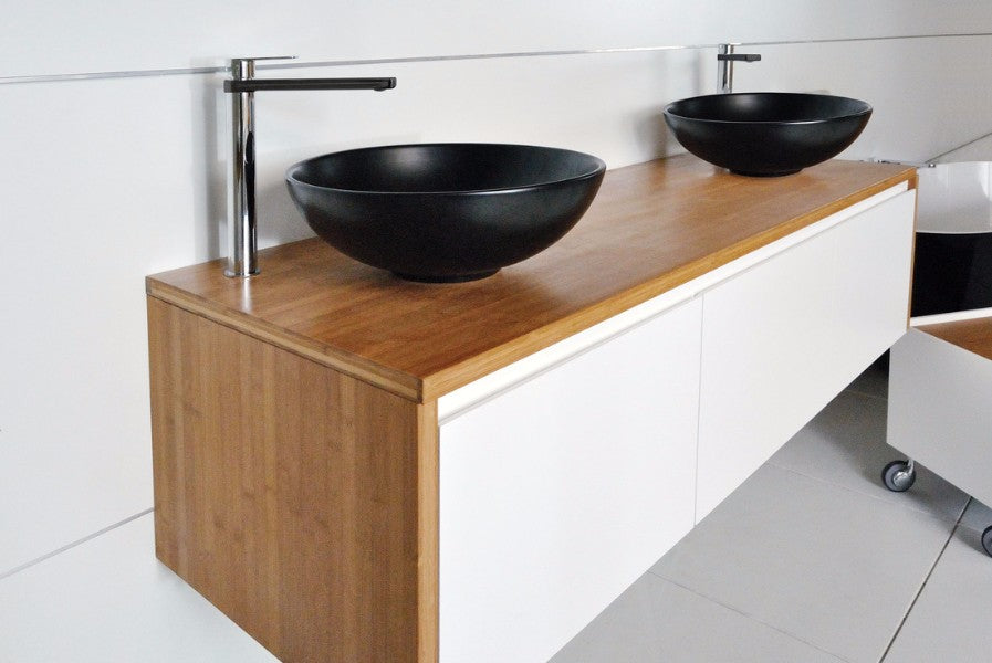 Bathroom-Display-Wall-Hung-Vanity-Black-Stone-Basins