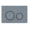 Geberit Sigma21 Dual Flush Button & Access Plate, Slate with Black Chrome Trim Design