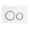 Geberit Sigma21 Dual Flush Button & Access Plate, White with Brass Trim Design