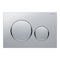 Geberit Sigma20 Dual Flush Button & Access Plate, Matte Chrome with Chrome Trim Design