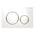 Geberit Sigma20 Dual Flush Button & Access Plate, White with Gold Trim Design