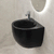 Corto 490mm x 475mm x 400mm Wall Hung Basin, Matte Black *Clearance Stock*