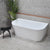 Kiama 1500mm Back to Wall Freestanding Bath, Matte White