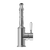 Nero York Basin Mixer Hook Spout With White Porcelain Lever | Chrome |