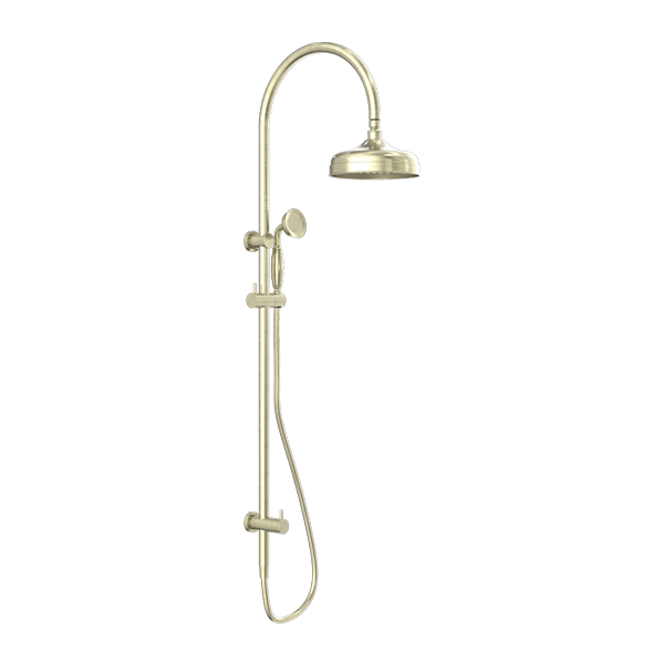 Nero York Twin Shower With Metal Hand Shower | Aged Brass |