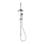 Nero York Twin Shower With Metal Hand Shower | Chrome |