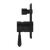 Nero York Shower Mixer With Diverter With Metal Lever | Matte Black |