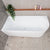 Arco 1600mm Left Corner Freestanding Bath, Gloss White