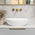 Byron Egg Oval 540mm x 400mm Artificial Stone Above-Counter Basin, Matte White