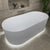 Brighton Groove 1500mm Fluted Oval Freestanding Bath with LED Lights, Gloss White