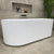 **CLEARANCE STOCK Brighton Groove 1700mm Fluted Oval Freestanding Bath, Gloss White