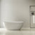 Egg Oval 1600mm Freestanding Bath, Matte White