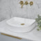 Dee Arch Fluted 410mm x 365mm Above-Counter Basin, Matte White *Clearance Stock*