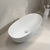 Byron Egg 1400mm Oval Artificial Stone Freestanding Bath, Matte White