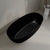 Byron Egg 1500mm Oval Artificial Stone Freestanding Bath, Matte Black