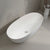 Byron Egg 1500mm Oval Artificial Stone Freestanding Bath, Matte White
