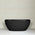 Byron Egg 1500mm Back to Wall Artificial Stone Freestanding Bath, Matte Black