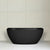 Byron Egg 1500mm Back to Wall Artificial Stone Freestanding Bath, Matte Black