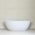 Byron Egg 1500mm Back to Wall Artificial Stone Freestanding Bath, Matte White