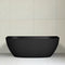 Byron Egg 1700mm Back to Wall Artificial Stone Freestanding Bath, Matte Black