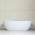 Byron Egg 1700mm Back to Wall Artificial Stone Freestanding Bath, Matte White