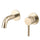 Profile III 110mm Basin/ Bath Wall Mixer Set with Round Plates, PVD Brushed Brass Gold