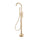 Profile III Floor Mounted Bath Filler with Mixer and Hand Shower, PVD Brushed Brass (Gold)