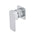 Kiki Shower/ Bath Wall Mixer with Square Plates, Polished Chrome