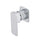 Kiki Shower/ Bath Wall Mixer with Square Plates, Polished Chrome