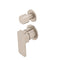 Kiki Shower/ Bath Wall Mixer with Diverter and Round Plates, Brushed Nickel