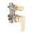 Kiki Shower/ Bath Wall Mixer with Diverter and Round Plates, Brushed Brass (Gold)