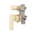 Kiki Shower/ Bath Wall Mixer with Diverter and Round Plates, Brushed Brass (Gold)