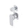 Kiki Shower/ Bath Wall Mixer with Diverter and Square Plates, Polished Chrome