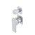 Kiki Shower/ Bath Wall Mixer with Diverter and Square Plates, Polished Chrome
