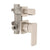 Kiki Shower/ Bath Wall Mixer with Diverter and Square Plates, Brushed Nickel