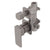 Kiki Shower/ Bath Wall Mixer with Diverter and Square Plates, Brushed Gunmetal
