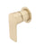 Jena Shower/ Bath Wall Mixer with Round Plates, Brushed Brass (Gold)
