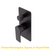 Jena Shower/ Bath Wall Mixer with Diverter and Square Plates, Matte Black