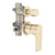 Jena Shower/ Bath Wall Mixer with Diverter and Round Plates, Brushed Brass (Gold)