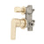Jena Shower/ Bath Wall Mixer with Diverter and Round Plates, Brushed Brass (Gold)