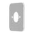 Soft Square 60mm Plate for Kiki/Jena Wall Spout, Polished Chrome