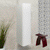 Tura Groove 390mm Curved Wall Hung Tall Boy Cabinet, Matte White