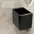 Tura Smooth 750mm Curved Wall Hung Vanity Cabinet, Matte Black