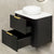 Tura Smooth 750mm Curved Wall Hung Vanity Cabinet, Matte Black