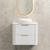 Tura Smooth 750mm Curved Wall Hung Vanity Cabinet, Matte White