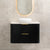 Tura Smooth 900mm Curved Wall Hung Vanity Cabinet, Matte Black