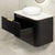 Tura Smooth 900mm Curved Wall Hung Vanity Cabinet, Matte Black