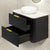 Tura Smooth 900mm Curved Wall Hung Vanity Cabinet, Matte Black