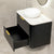 Tura Smooth 900mm Curved Wall Hung Vanity Cabinet, Matte Black