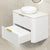 Tura Smooth 900mm Curved Wall Hung Vanity Cabinet, Matte White